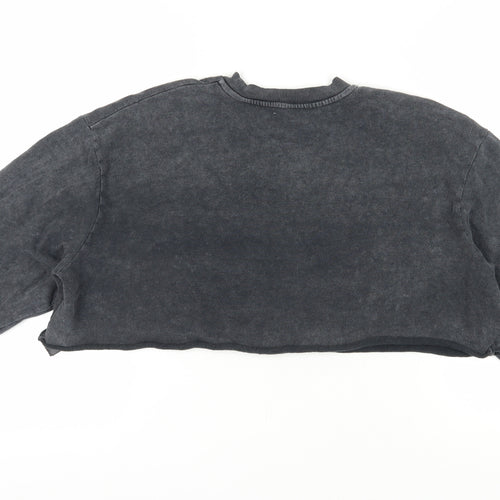 Topshop Women's Grey Cotton Pullover Sweatshirt Size 12