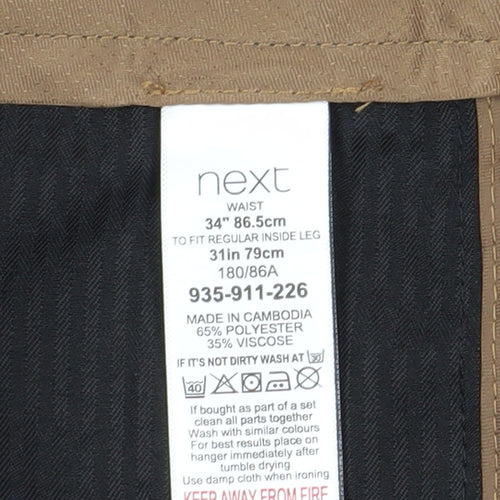 Next Men's Blue Dress Pants, Size 34, Regular Fit