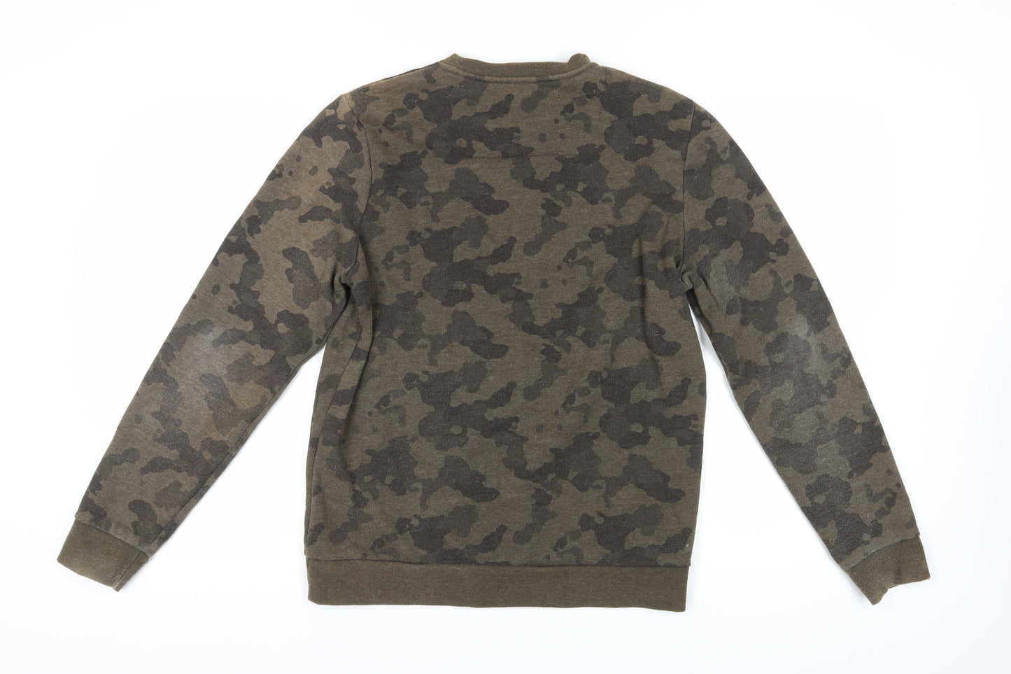 Threadbare Men's Brown Camouflage Pullover Sweatshirt M