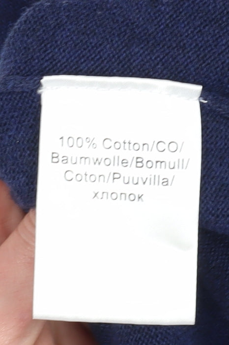 Marble Women's Blue V-Neck Pullover Jumper S