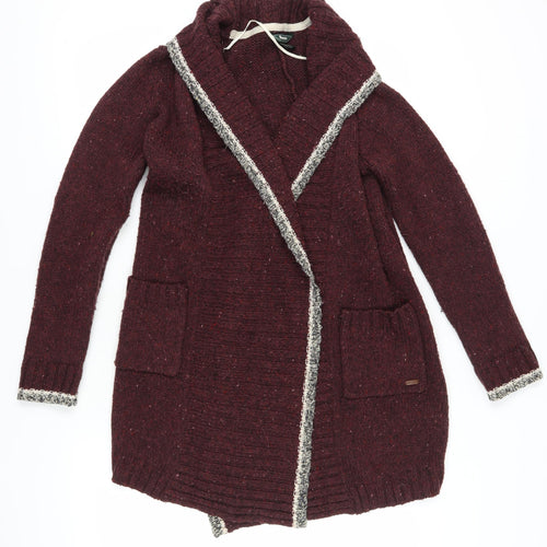 Roots Women's Red Shawl Cardigan Size S