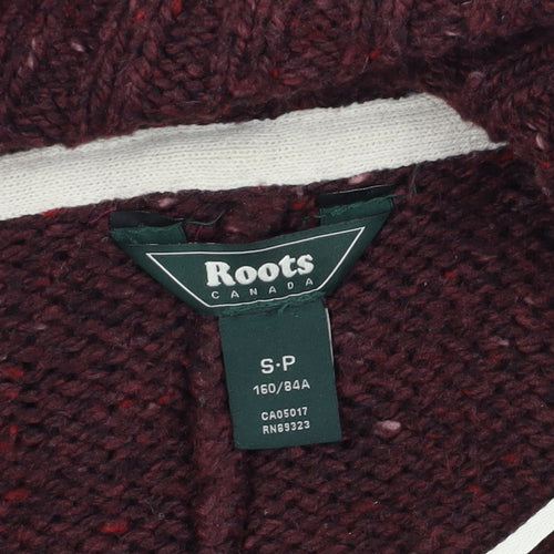 Roots Women's Red Shawl Cardigan Size S