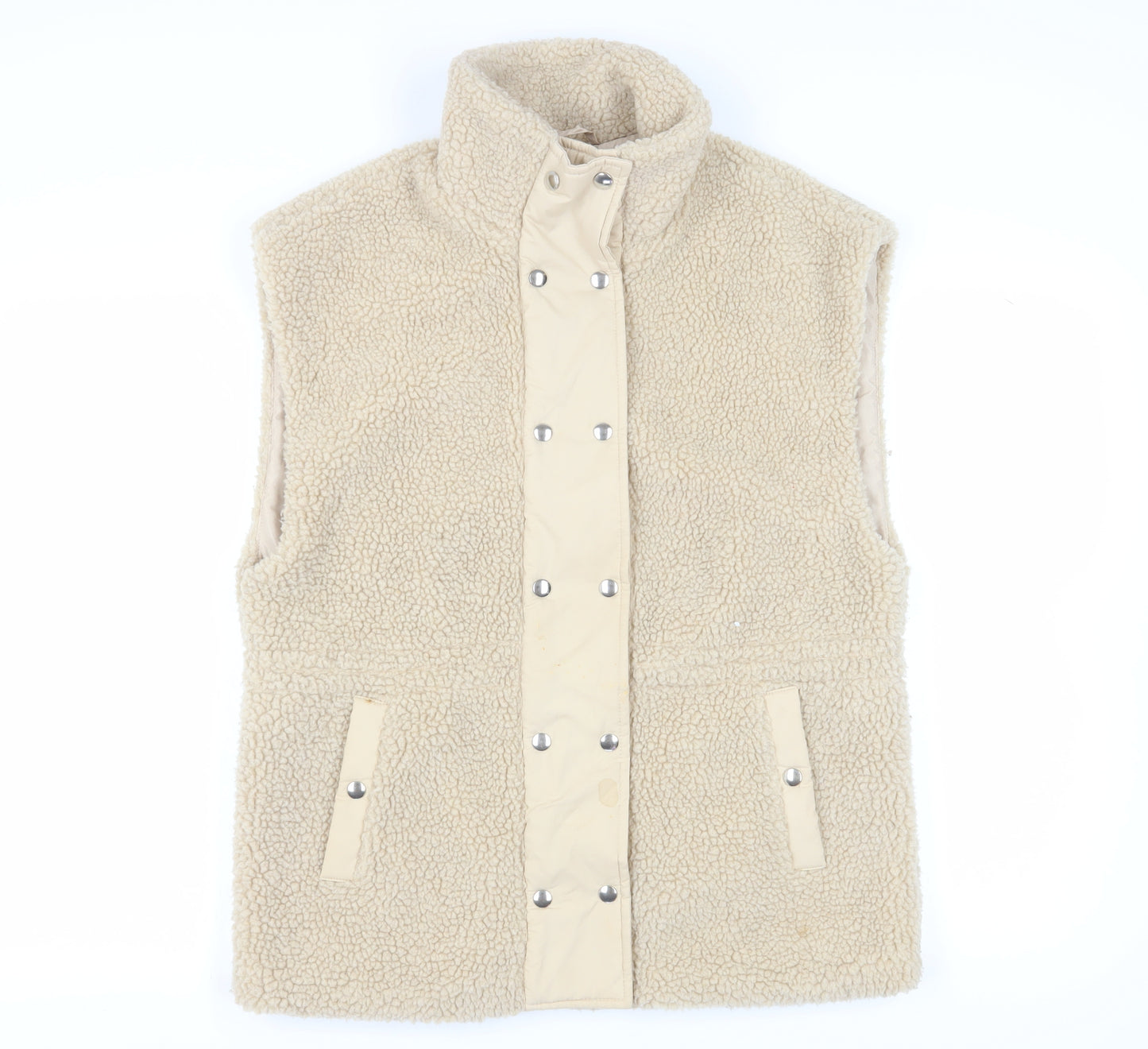 b.young Women's Beige Waistcoat Size 10 Sleeveless Casual