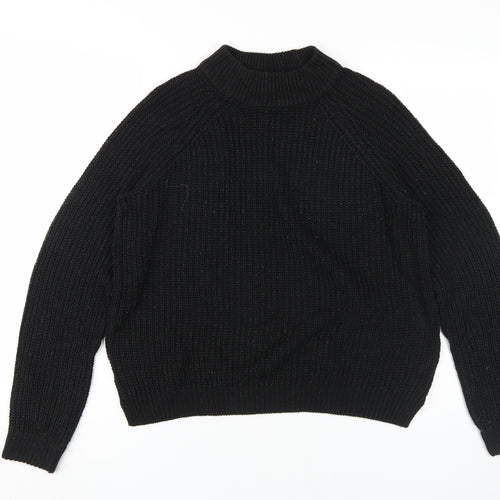 Vero Moda Women's Black XS Chunky Knit High Neck Jumper