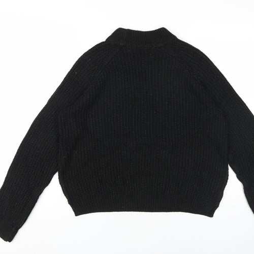 Vero Moda Women's Black XS Chunky Knit High Neck Jumper