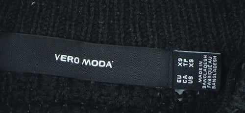 Vero Moda Women's Black XS Chunky Knit High Neck Jumper
