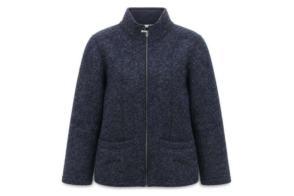 Front view of Marks & Spencer Women's Blue Mid-Length Jacket -, size 8