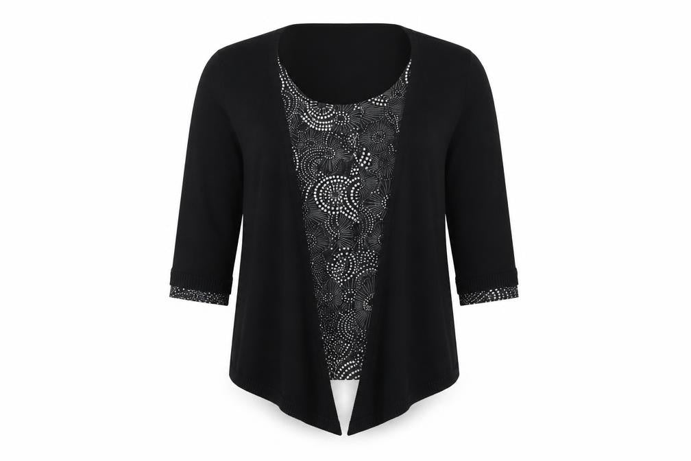 Front view of Marks & Spencer Women's Black Cardigan, size 14