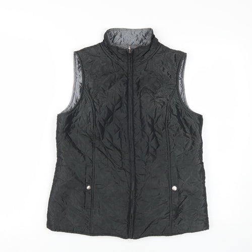 Dash Women's Black Quilted Waistcoat Size 10