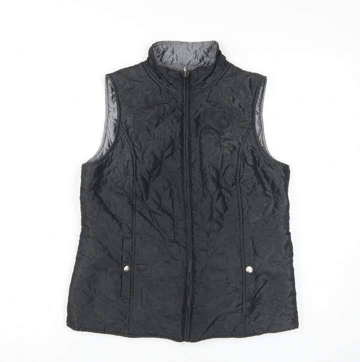 Dash Women's Black Quilted Waistcoat Size 10