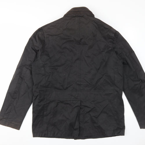 Simoni Men's Black Military Jacket, Regular L, Casual Wear