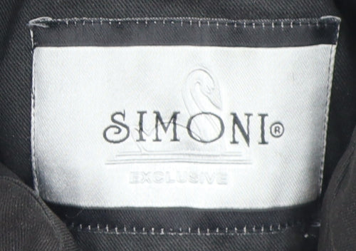 Simoni Men's Black Military Jacket, Regular L, Casual Wear