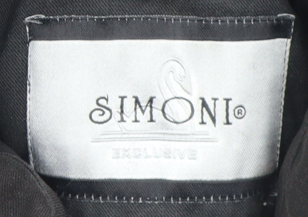 Simoni Men's Black Military Jacket, Regular L, Casual Wear