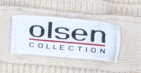Olsen Women's Beige Cardigan, Size 10, V-Neck