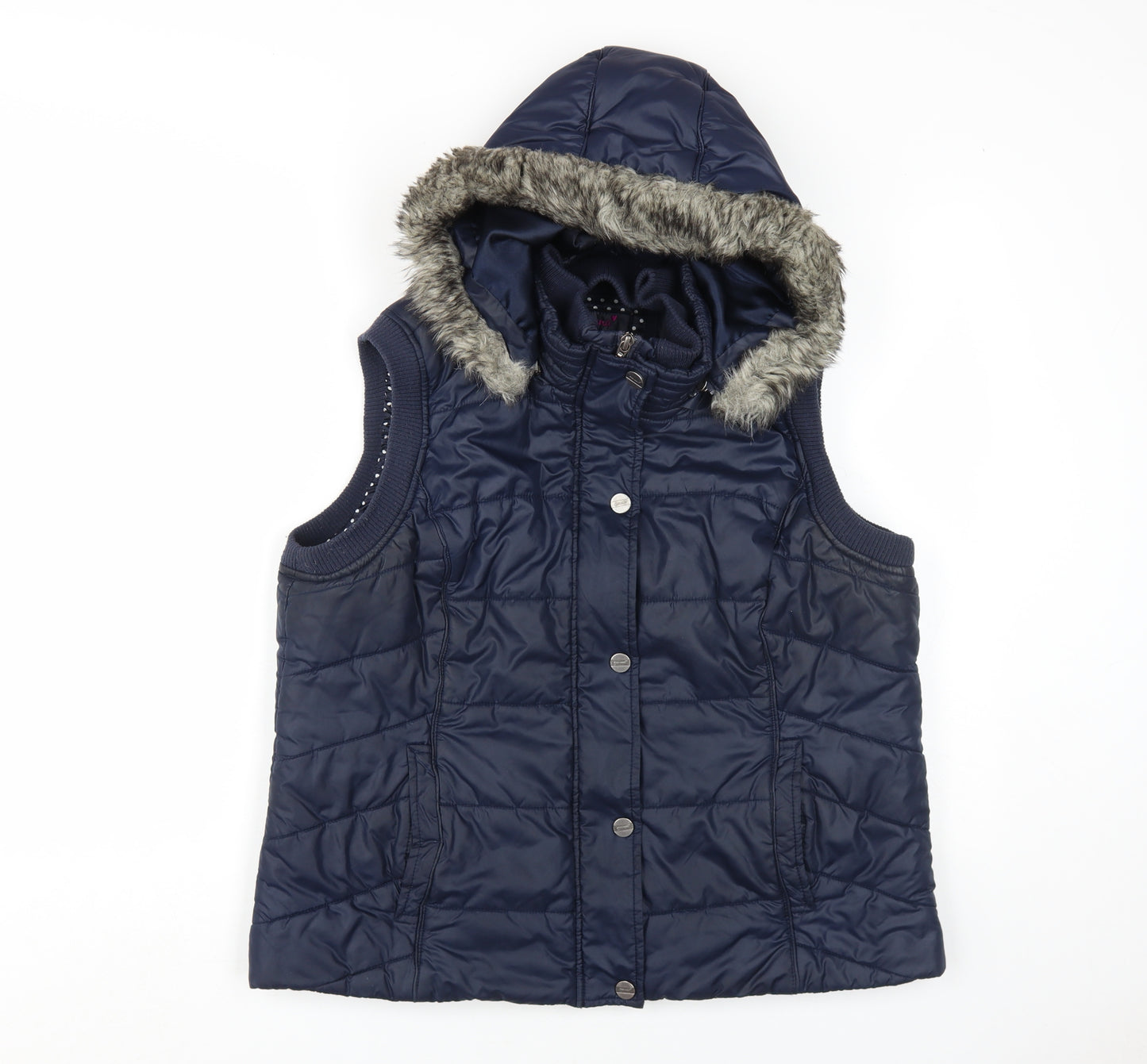 Marks and Spencer Women's Blue Puffer Waistcoat L