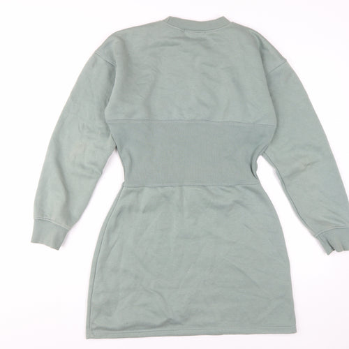 Missguided Women's Green Shift Mini Dress, Size 8, Casual Style