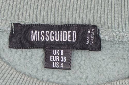 Missguided Women's Green Shift Mini Dress, Size 8, Casual Style