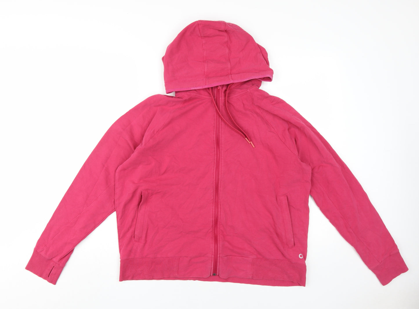 Marks and Spencer Women's Pink Full Zip Hoodie Size 18
