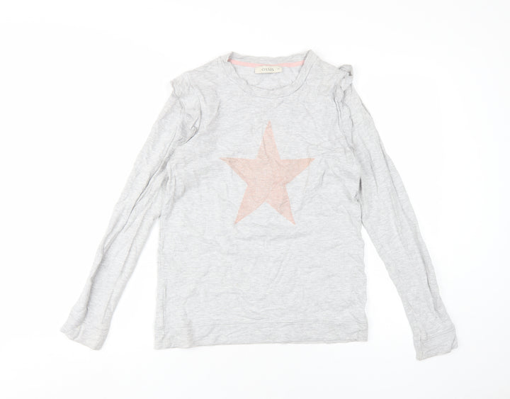 Oasis Women's Grey XS Basic Long Sleeve T-Shirt
