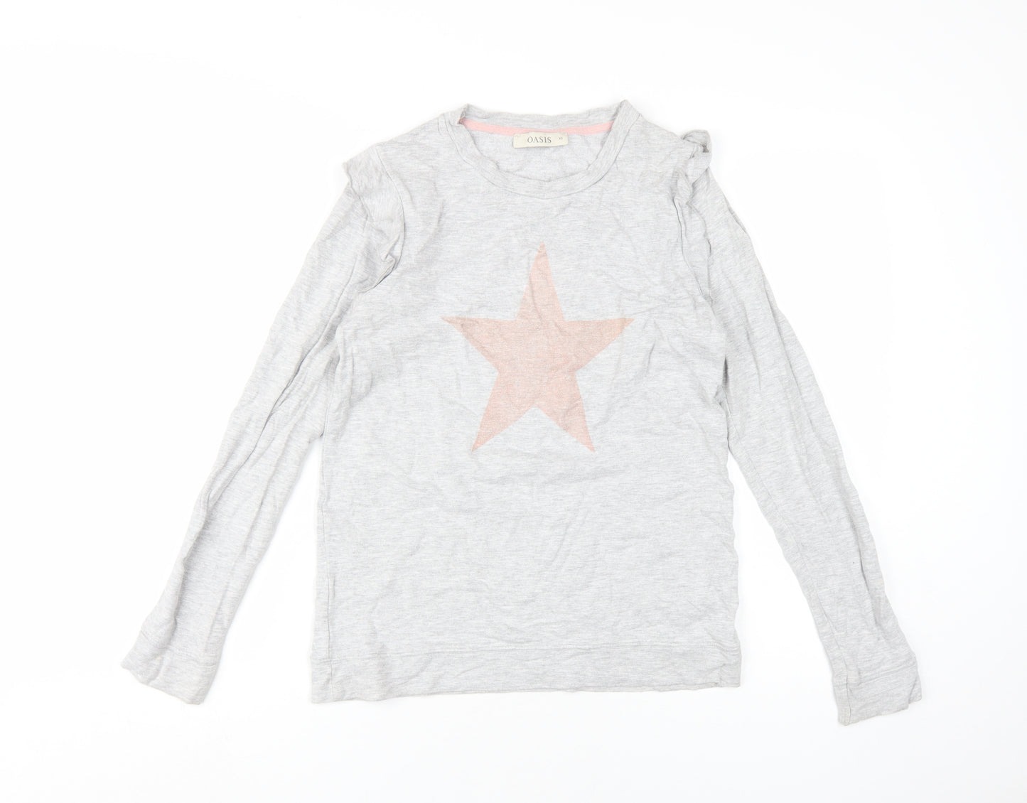Oasis Women's Grey XS Basic Long Sleeve T-Shirt