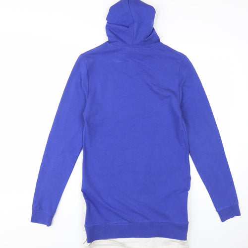 Asos Blue Women's Hooded Long Sleeve Dress XS