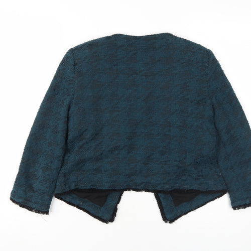 Marks and Spencer Women’s Teal Tweed Jacket Size 8