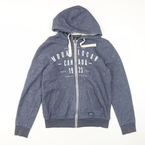 Next Men's Blue Full Zip Hoodie - Size S, Casual Style