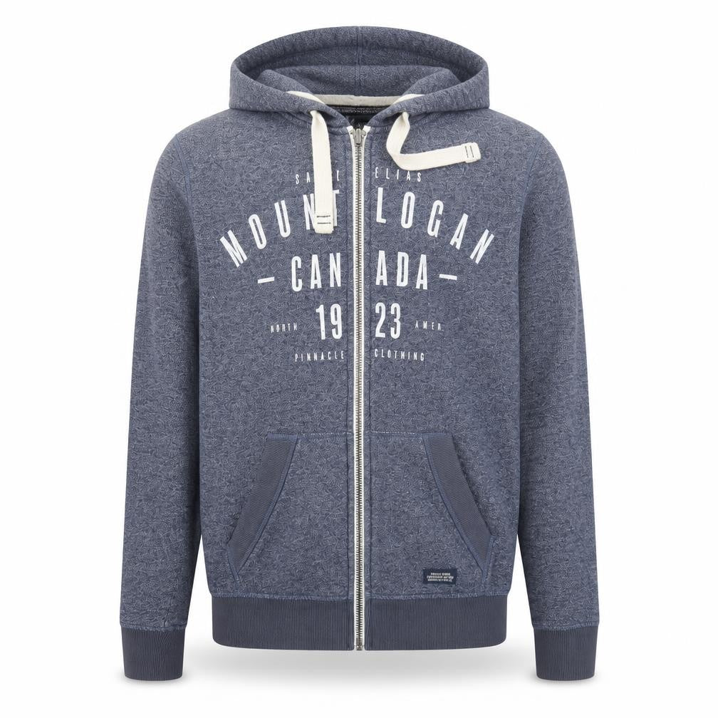 Front view of Next Men's Blue Full Zip Hoodie -, size S, Casual Style