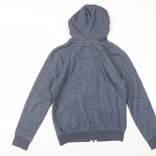 Next Men's Blue Full Zip Hoodie - Size S, Casual Style