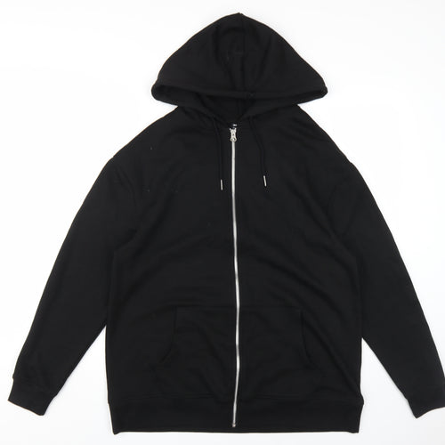ASOS DESIGN Women's Black Full Zip Hoodie Size 8