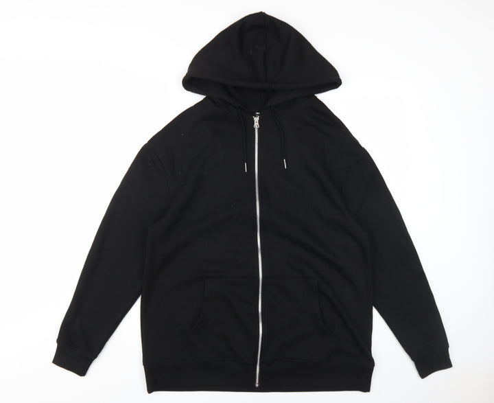 ASOS DESIGN Women's Black Full Zip Hoodie Size 8