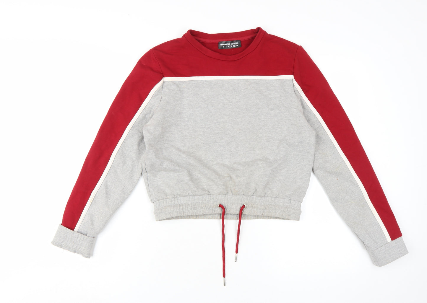 Manière De Voir Women's Grey Colourblock Sweatshirt Size 12