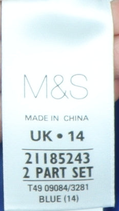 Marks & Spencer Women's Blue Trench Coat, Size 14, Lined