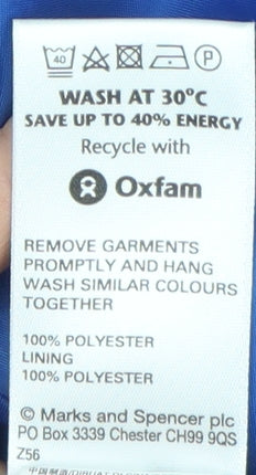 Marks & Spencer Women's Blue Trench Coat, Size 14, Lined