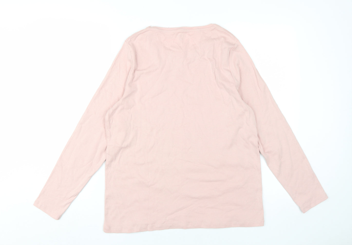 Marks and Spencer Women's Pink Long Sleeve T-Shirt Size 18