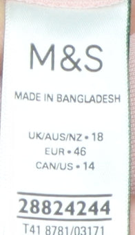 Marks and Spencer Women's Pink Long Sleeve T-Shirt Size 18