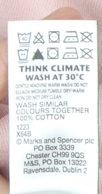 Marks and Spencer Women's Pink Long Sleeve T-Shirt Size 18