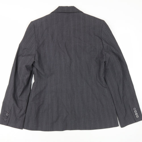 Next Petite Grey Pinstripe Blazer, Women's Size 12