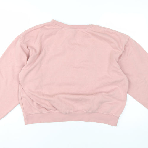 H&M Women's Pink Pullover Sweatshirt Size 12