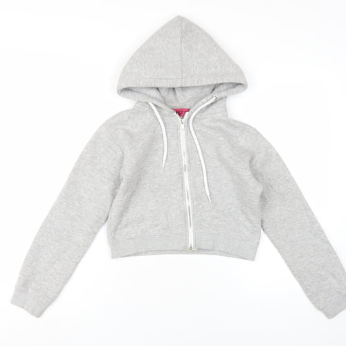 Boohoo Women's Grey Full Zip Hoodie XS