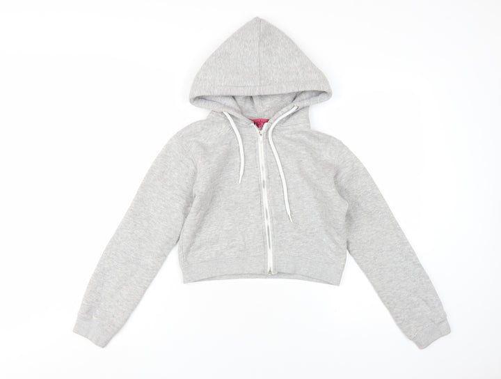 Boohoo Women's Grey Full Zip Hoodie XS