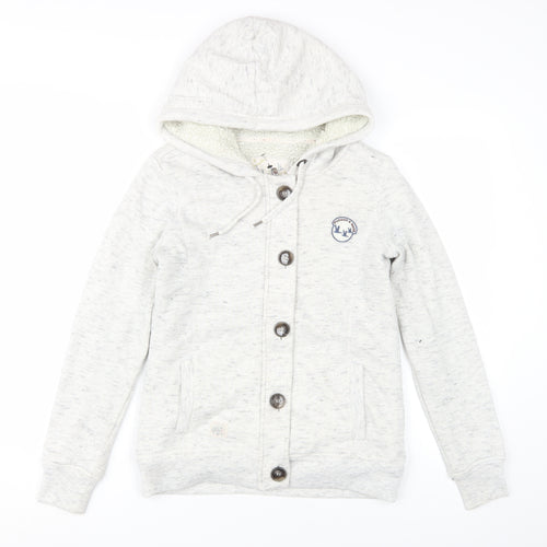 New Look Women's Ivory Hooded Cardigan, Size 8