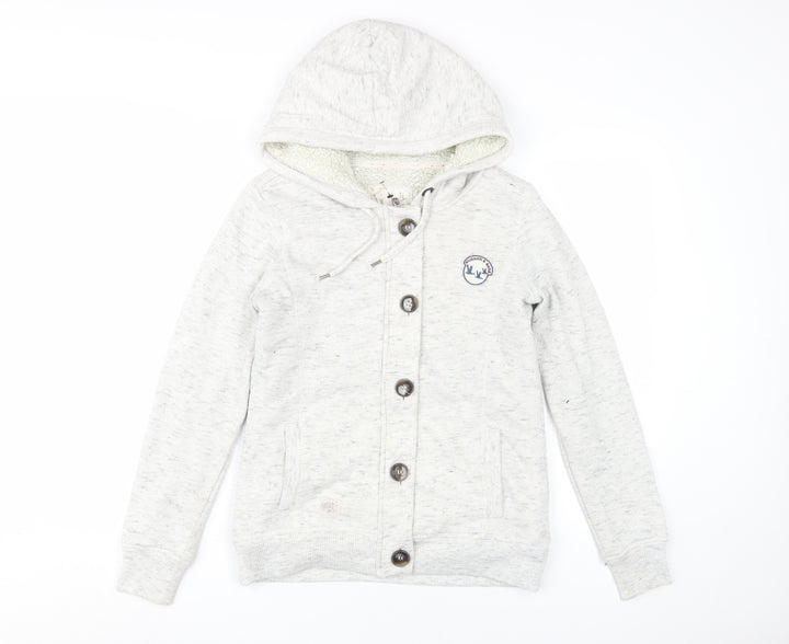 New Look Women's Ivory Hooded Cardigan, Size 8