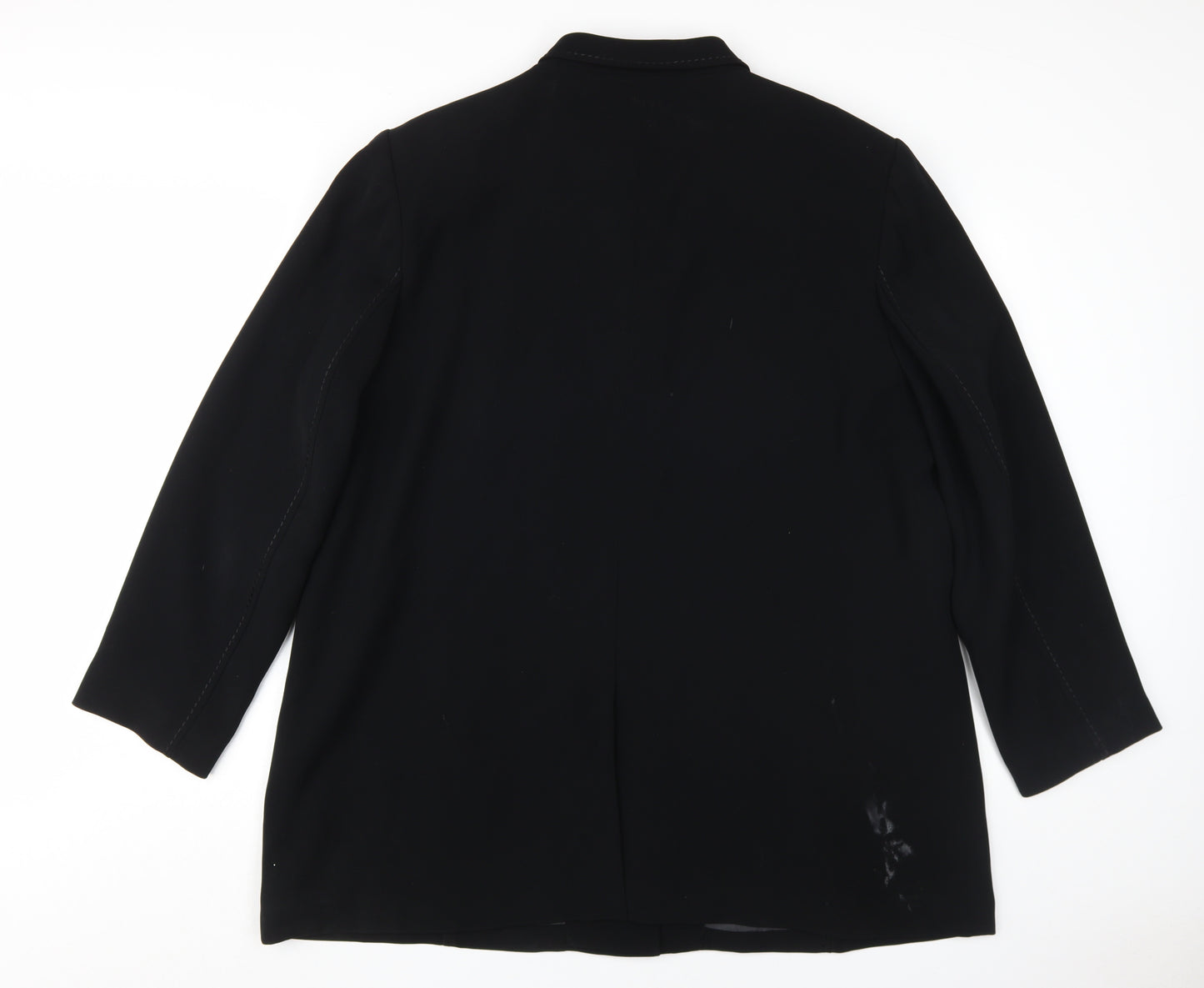 Elvi Women's Black Overcoat Size 26 Plus Polyester Classic
