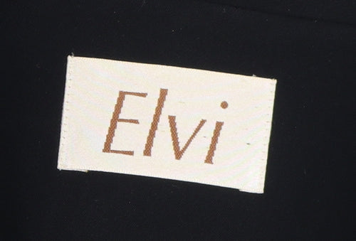 Elvi Women's Black Overcoat Size 26 Plus Polyester Classic