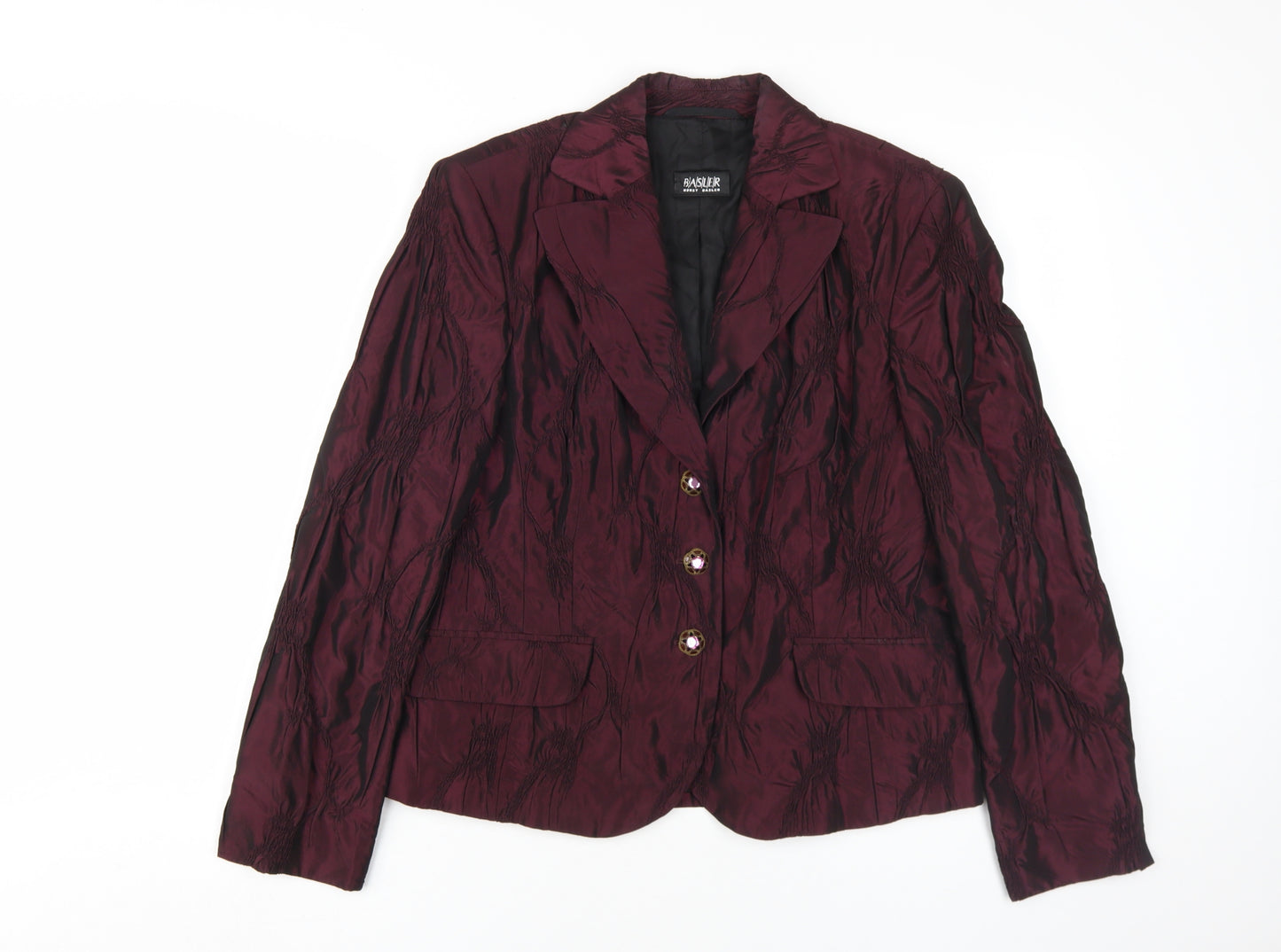 Basler Women's Purple Acrylic Blend Blazer Jacket Size 12