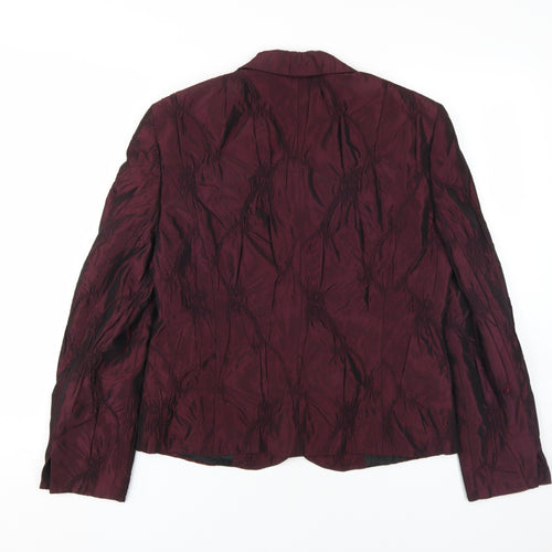 Basler Women's Purple Acrylic Blend Blazer Jacket Size 12