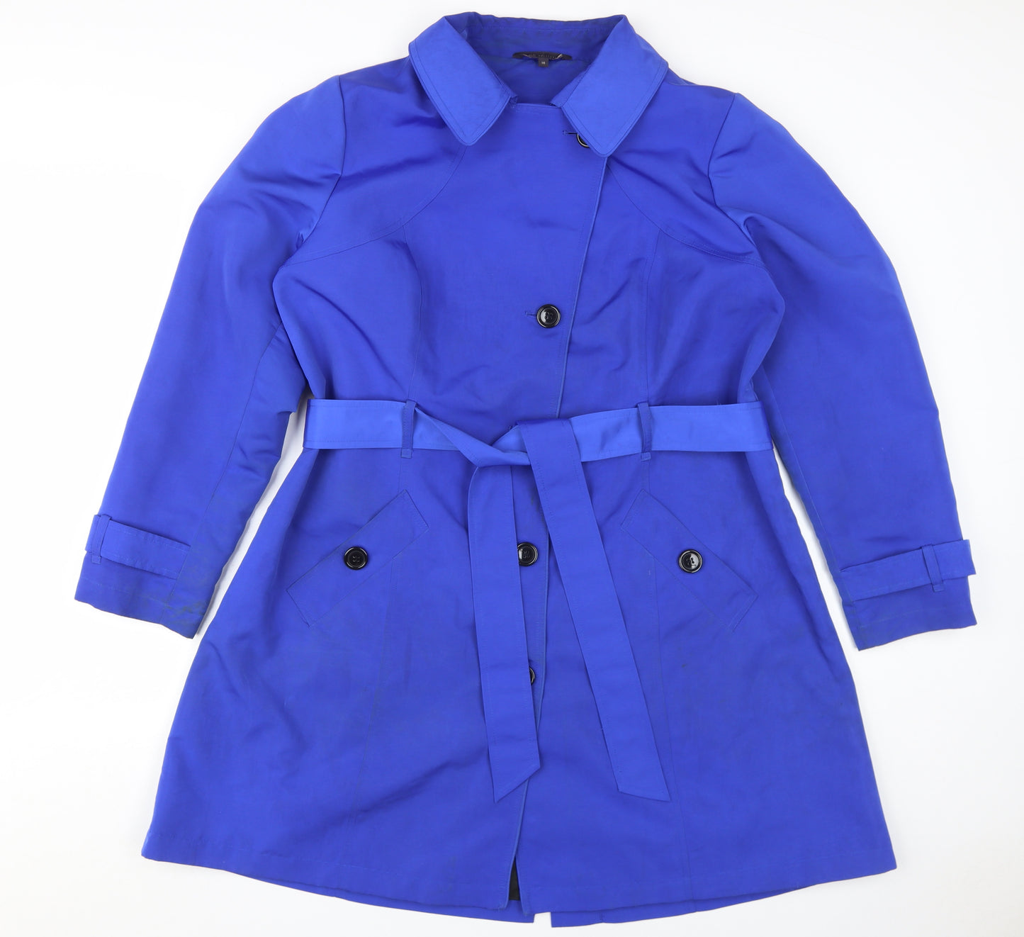 Marks and Spencer Women's Blue Trench Coat Size 18