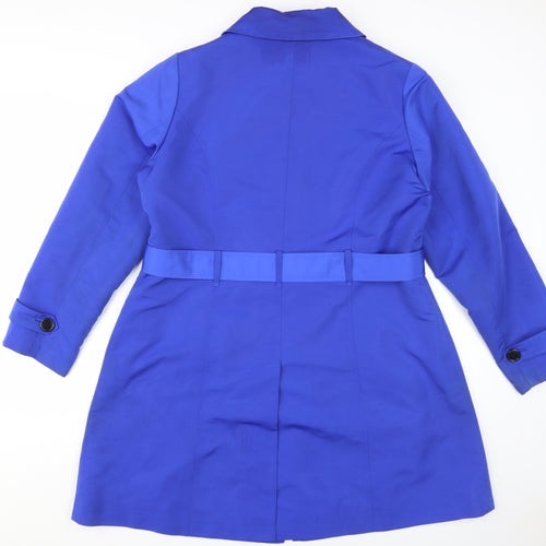 Marks and Spencer Women's Blue Trench Coat Size 18
