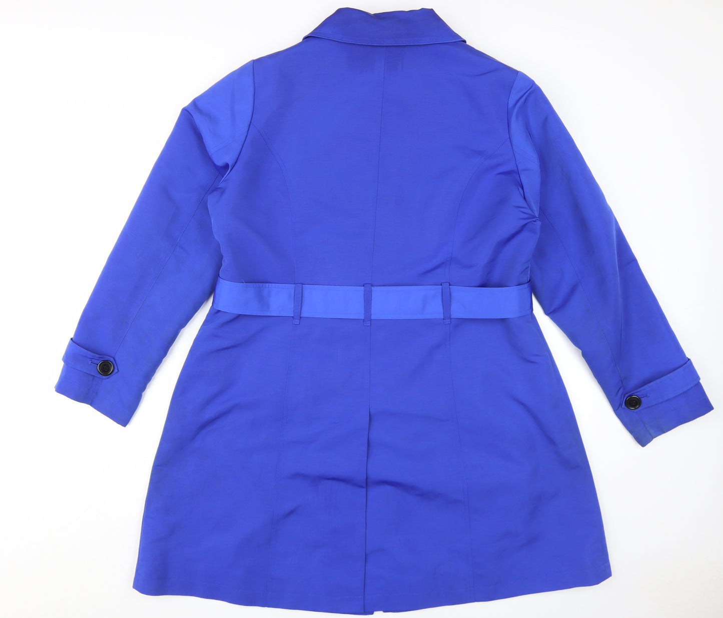 Marks and Spencer Women's Blue Trench Coat Size 18